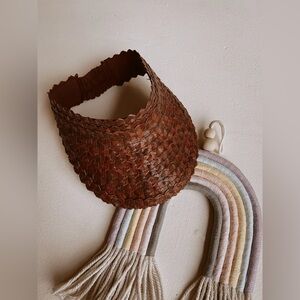 KIDS RATTAN VISOR - CLAY - NWT